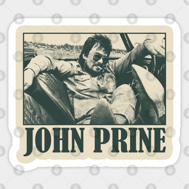 Vintage John Prine Music Setup Official Sticker by OliviaCookArt